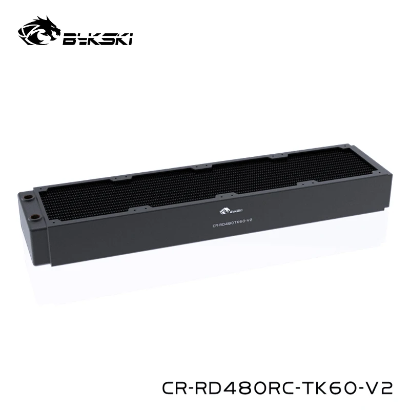 

Bykski G1/4 "x2 водяное охлаждение 480 мм медный радиатор, толщина 60 мм для отвода тепла компьютера, Винты M3, CR-RD480RC-TK60-V2