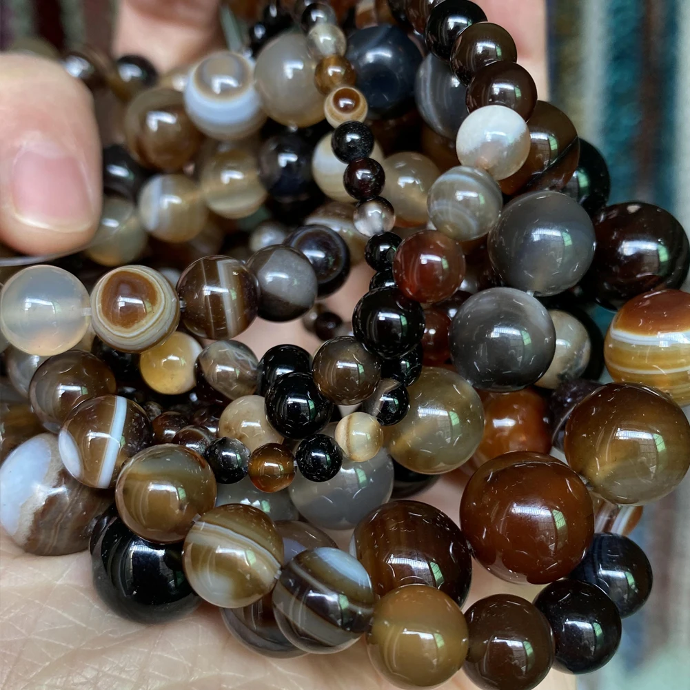 Natural Gemstone Beads for DIY Jewelry Crafting - Amethyst, Lava, Turquoise, Agate, Jade, Garnet, and Quartz