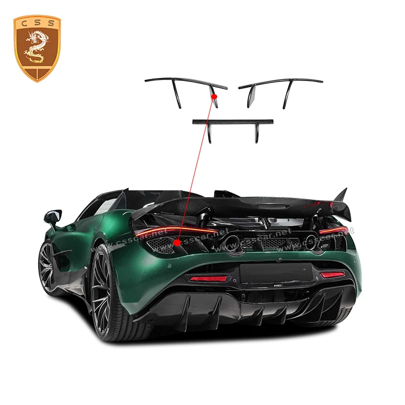 

Чехол для заднего фонаря McLaren 720S из настоящего углеродного волокна, глянцевая крышка для заднего фонаря из волокна, автомобильные аксессуары
