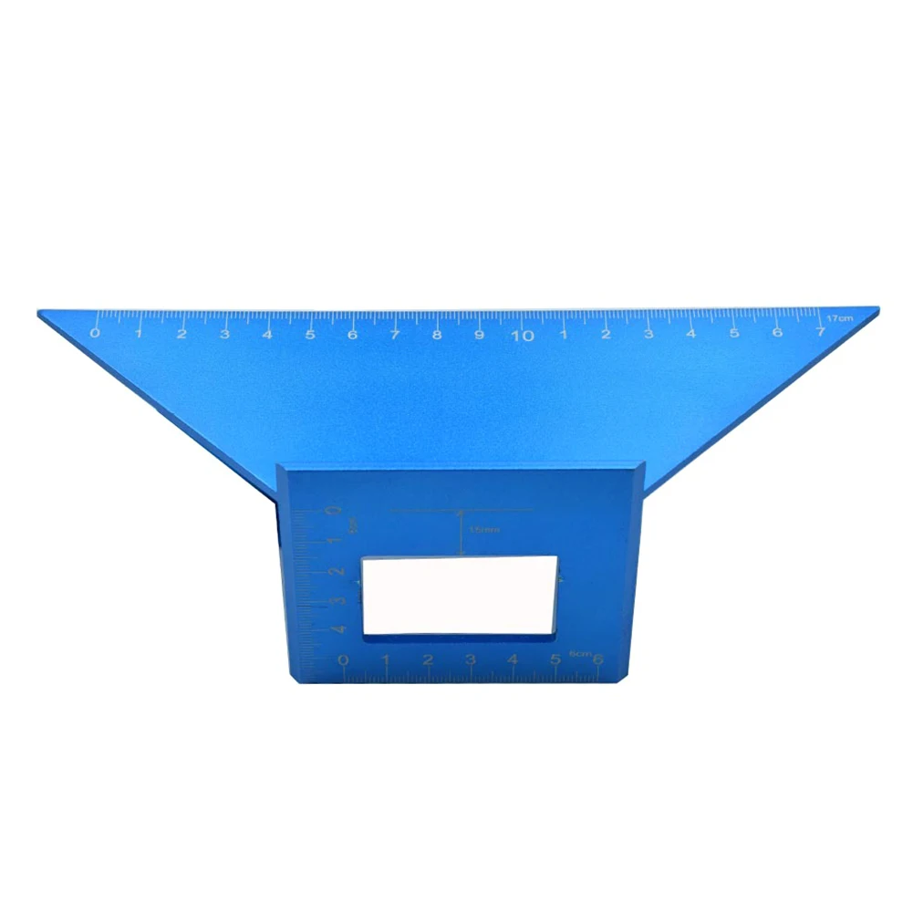 

Gauge Angle Ruler Square Measuring Woodworking Multifunction Hand Tools Marking 45 Degrees Layout Miter 90 Degrees Blue Durable