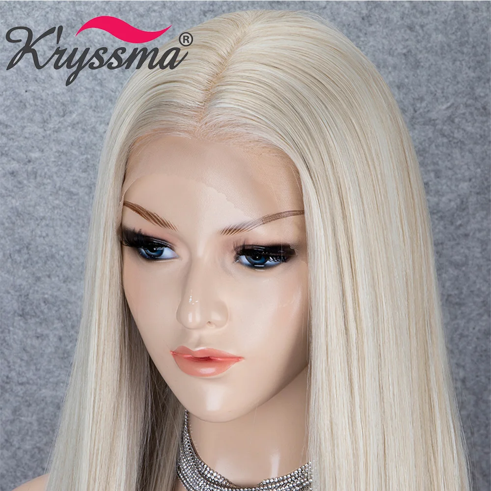 Криссма блонд парик 13x6 синтетические парики на кружеве длинные прямые синтетические парики на кружеве для женщин косплей парик тепловая защита волокно