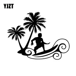 YJZT 13 см * 17,1 см Brave Surf Adventure автомобильные декоративные наклейки Горячая виниловая Автомобильная наклейка черный/серебристый C30-0523