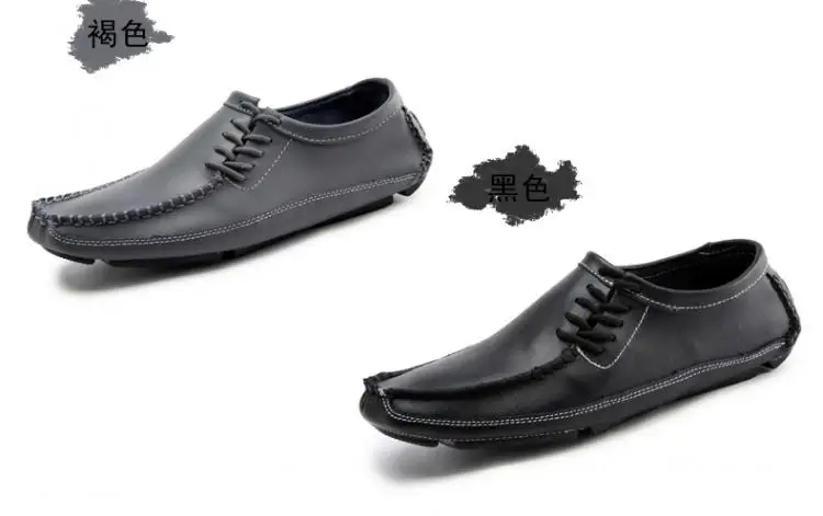 Mocassin homme/ г. Осенняя большая обувь мужские слипоны на плоской подошве Sapatos, лоферы большого размера, обувь для вождения, мужские повседневные Мокасины черного цвета