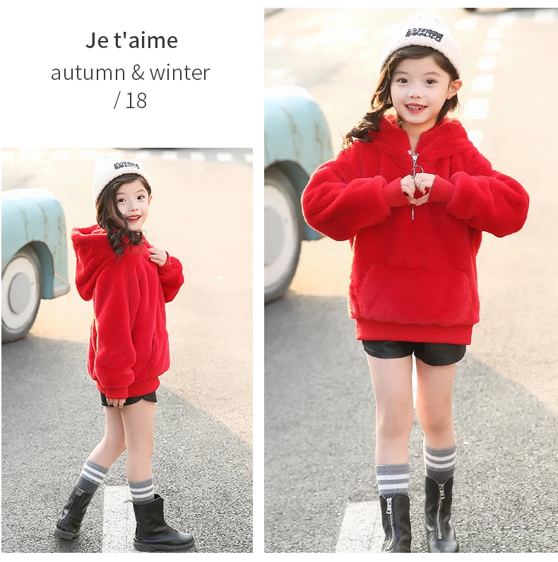 New Winter Fashion Girls Hoodies Cotton Warm Kids Sweatshirts With Zipper Long Sleeve Children Hooded Tops Coat For Girl Clothes (8)