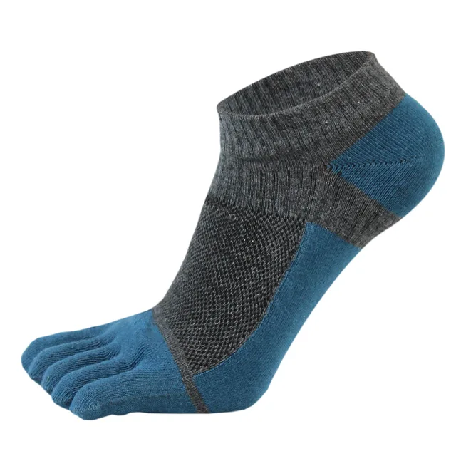 VERIDICAL Pure Cotton Five Finger Socks Mens Sports Breathable Comfortable Shaping Anti Friction Men's Socks With Toes EU 38-44 darkgrey