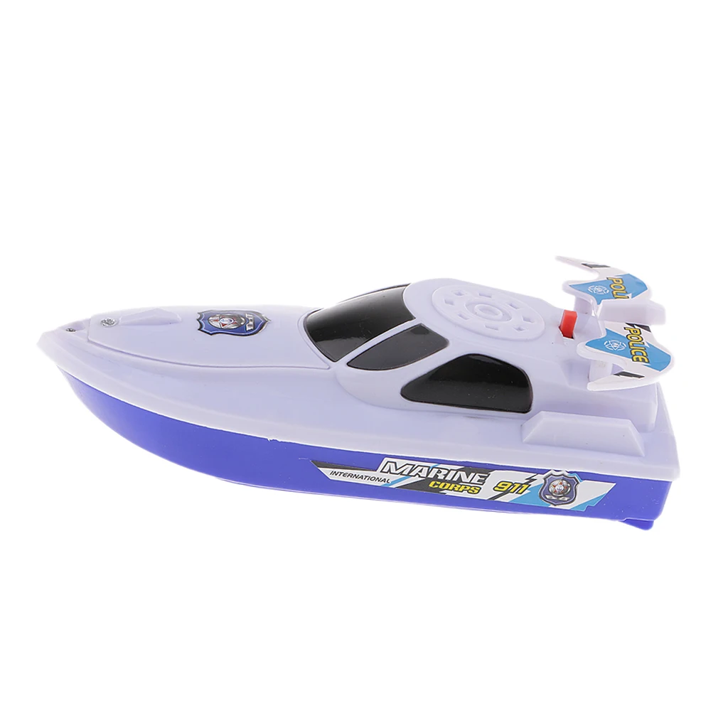 Battery Operated 6 Inch Water Boat Toy for Baby Kids Bath Bathtub Bathtime Swimming Pool Fun Toy Birthday Gift - White