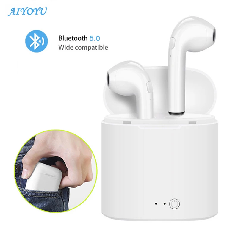 I7s TWS мини беспроводные Bluetooth наушники стерео вкладыши гарнитура с зарядным