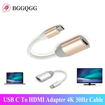 

BGGQGG USB C To HDMI Adapter 4K 30Hz Cable Type C HDMI for MacBook Samsung Galaxy S10 Huawei Mate P20 Pro USB-C HDMI Adapter