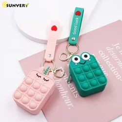 Kawaii – Mini sac à fossettes Simple pour enfants, sac spécial anti stress pour filles, porte monnaie pour enfants 