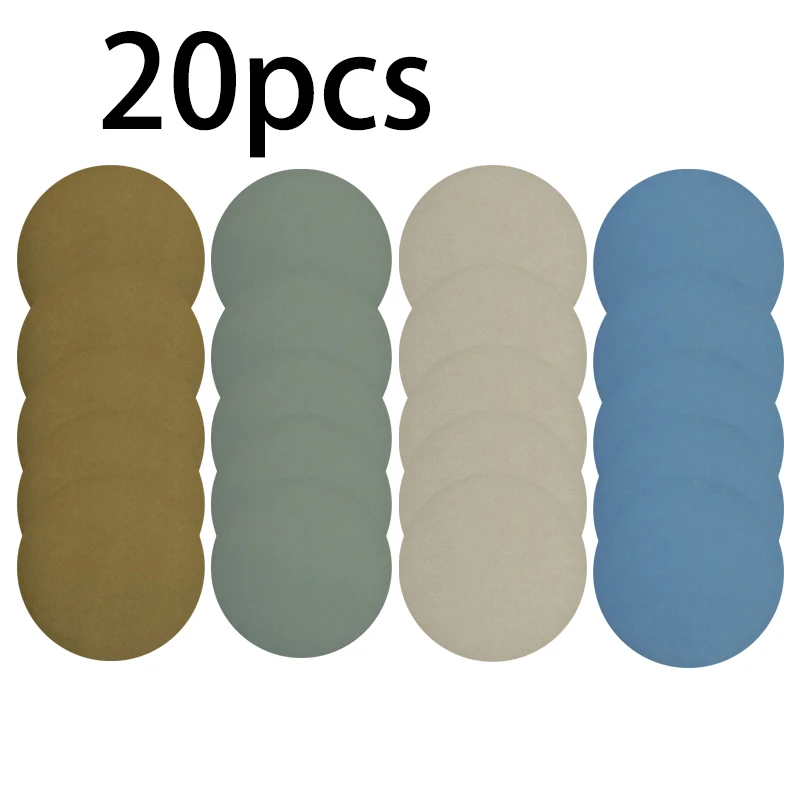 20Pcs Hook And Loop 6 Inch 3000 5000 7000 10000 Grit Sand Paper Sanding Discs Waterproof