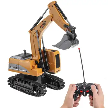 

2.4G 1:24 Wireless RC Trucks Excavator 6CH Remote Control Excavator RC Engineering Truck Beach Toy Car Tractor for Boys Gift