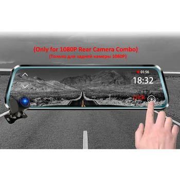 

10 Inch Touch Screen Car DVR Rear View Mirror Dash Cam Full HD 1080P Dual Lens Display Size: 10-inch HD Touch Screen