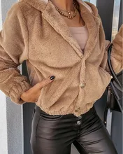 Women's Hoodie Coat 2021 Autumn and Winter Fashion New Button Hoodie Teddy Casual Ladies Wear Solid Color Coats