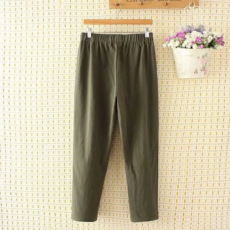 

Plus Size 2XL-4XL Women's Pants Oversized Elastic Waist Slim Ankle Trousers