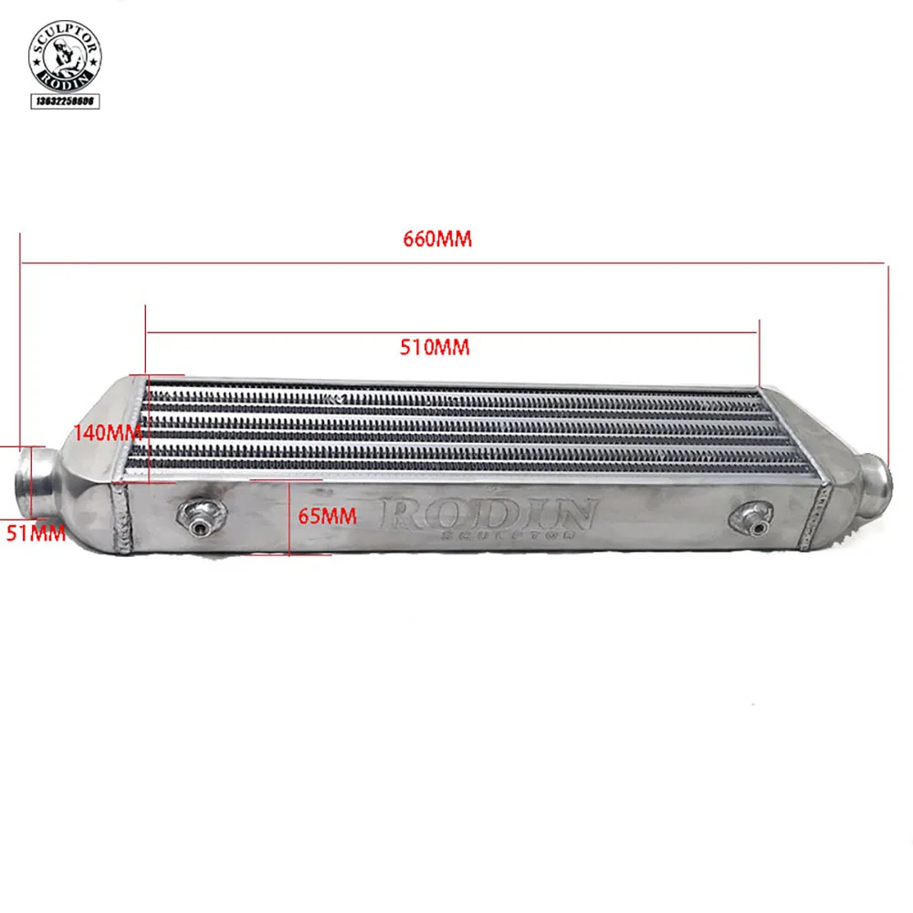 500*140*65 мм Универсальный турбо интеркулер бар и пластина OD = 51 мм спереди крепление интеркулера
