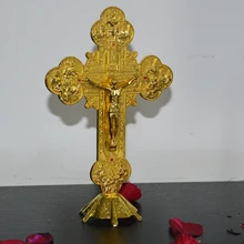 Католические священные позолоченные украшения в форме Креста, религиозные принадлежности, подарки, священные, любящие