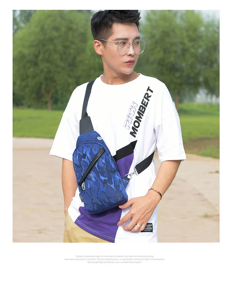 Cross Border Chest Pack Men Casual Shoulder Bag Men's Bag Shoulder Bag Backpack Versatile Multi-functional Outdoor Wallet Men's