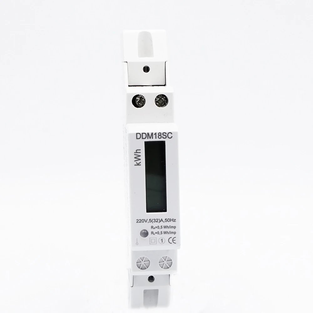 Din-рейка счетчик энергии lcd цифровой дисплей однофазный электронный счетчик энергии КВТЧ