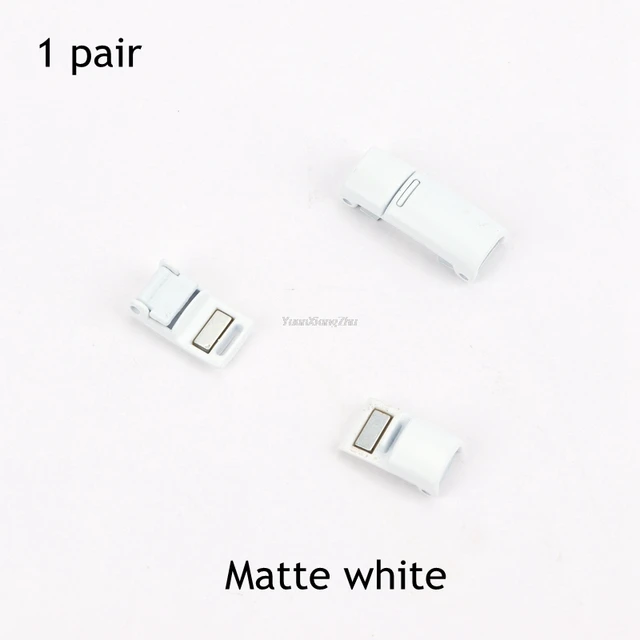 4pcs/1pair New Metal Shoelace Magnetic buckle Shoelaces magnetic Lock Shoes Accessories AF1 Sneaker Kits Metal Laces Buckle Matte white