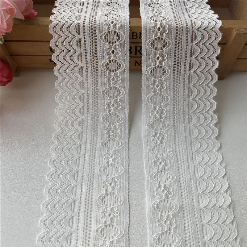 Lace Fabric Lace Ribbon Lace Garment Accessories Lace Sewing Supplies Lace Accessories Lace Sewing Accessories Clothing Accessories 5 Meters Elastic Lace Ribbon White African Lace Fabric Elasticity Trim Embroidered Sewing Clothing Underwear Accessories
