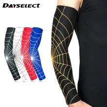 Mangas de braço de compressão de proteção uv secagem rápida para almofada de cotovelo de basquete fitness armguards esportes ciclismo manga