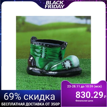 

Figured kashpo "boots", gloss, green, 3 L 4623192