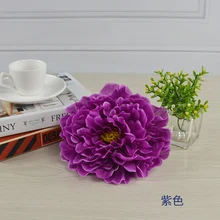  2pcs big 17cm Artificial Flowers Head Silk Peony Fake Flower for Wedding Home DIY Decor Party Birthday Scrapbooking Wreath 