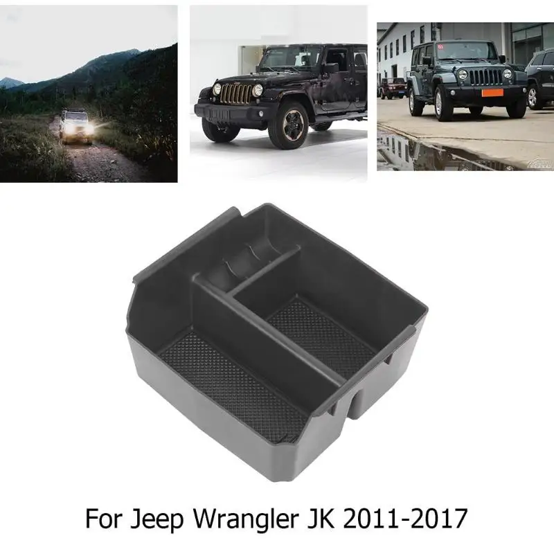 Авто аксессуары для салона автомобиля центральная консоль Органайзер подлокотник коробка вторичный вкладыш для хранения лоток для Jeep Wrangler JK 2011