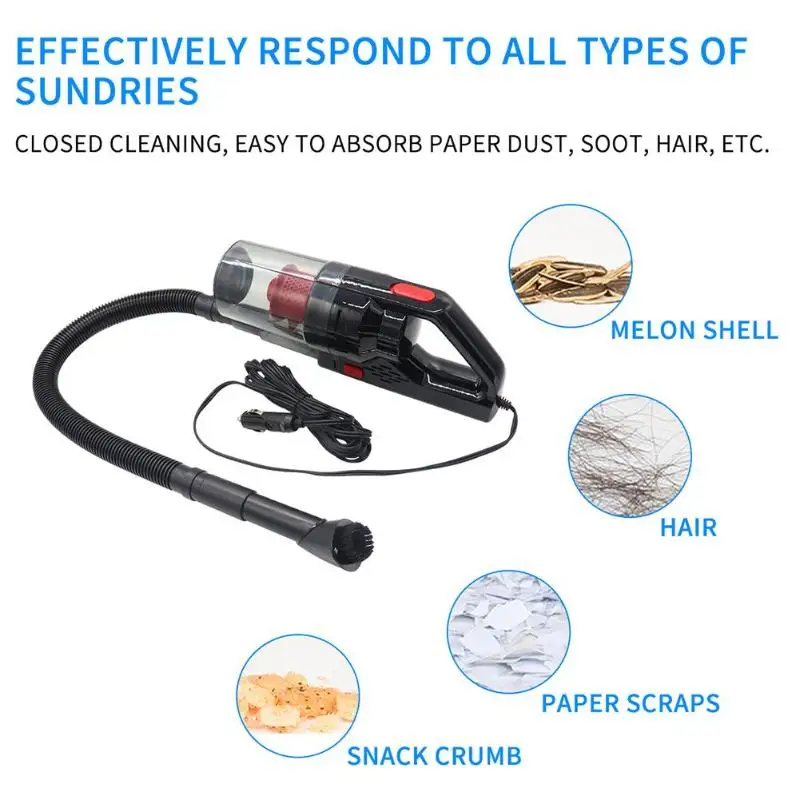 Handheld Auto Interior Vacuum Cleaner Support Drop Shipping 6000pa Strong Power Car DC12V 150W Cyclonic Portable