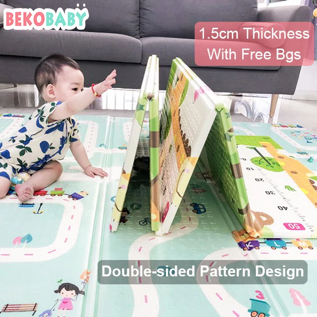 BEKOBABY 200*180*1 5 см складной XPE коврик для купания детские Нескользящие носки-Play