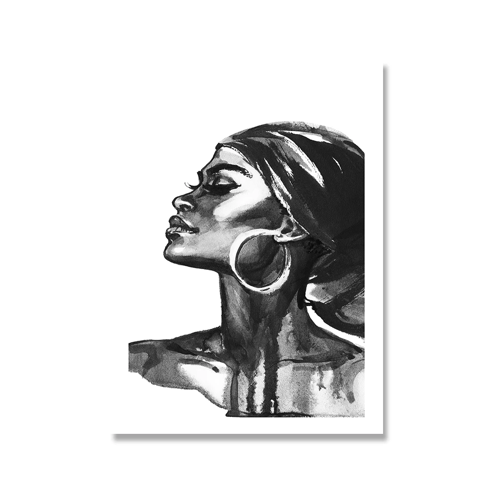 Fashion-Wall-Art-Black-White-Watercolor-Woman-Print-Sexy-Female-Poster-Canvas-Art-Beauty-Wall-Picture (3)