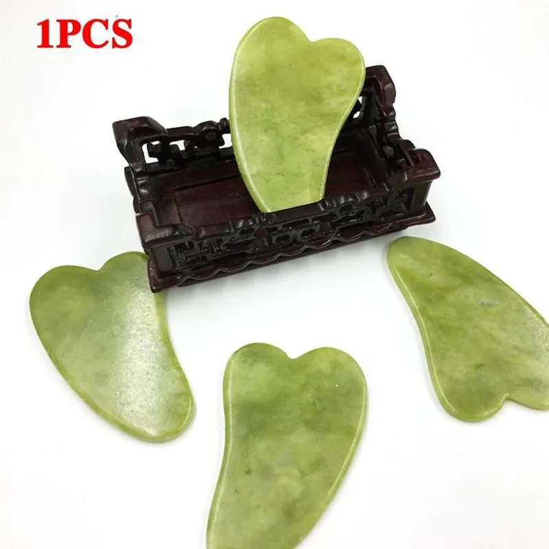 Natural Green Jade Stone Gua sha Massage Tool for face SPA Therapy Massager gouache Stone Antistress Body Scraping Board