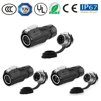 

M16 2 3 4 5 7 8 9 Pin Circular Industrial Female Plug Male Socket DC Waterproof Connector Led/Car cable/wire/panel Powercon