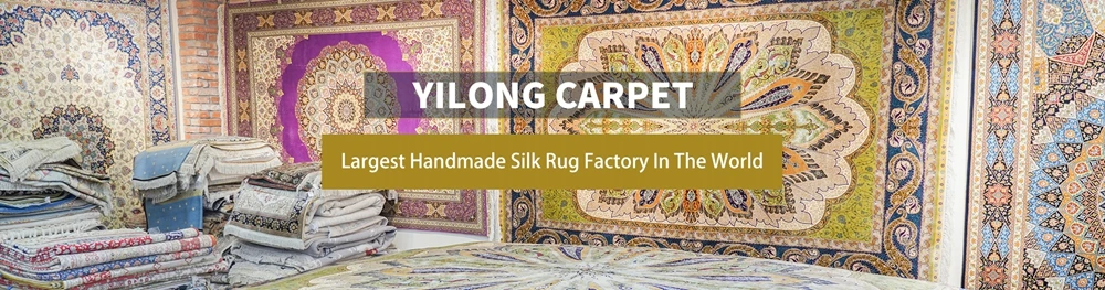 Yilong 9'x12' Handmade Oriental Silk Rug Vintage Nain Persian Traditional Hand Knotted Carpet for Home 9-Feet-by-12-Feet, Navy Blue 1300