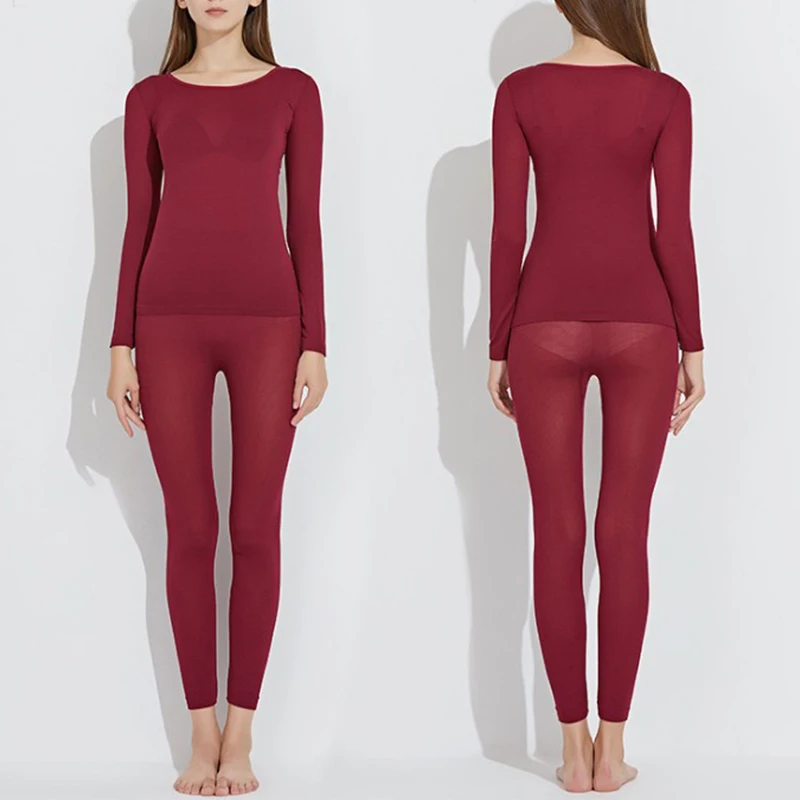 Thermal Underwear For Women Sexy Warm Long Johns For Women Seamless Winter Thermal Underwear Set Warm Thermos Clothing