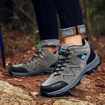 

Mountain Walking Shoes Men Winter Sport Shoes for Hill Hiking Rubber Outsole Shoes Climbing Suede Mountain Sneakers for Men