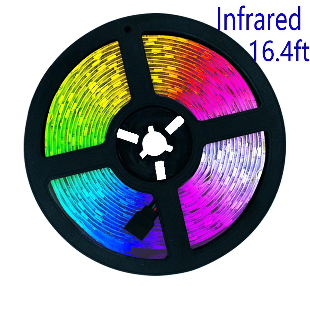16 4 ft ahout 5M 5050 RGB 44-кнопочным инфракрасным прост в установке подходит для ТВ