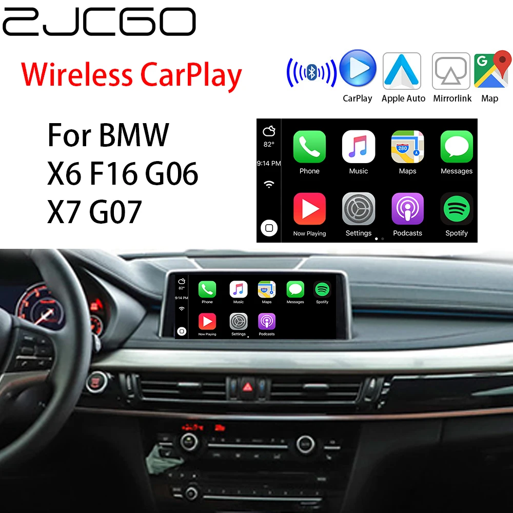 Беспроводной адаптер ZJCGO для Apple CarPlay Android с автоматическим интерфейсом BMW X6 F16 G06 X7