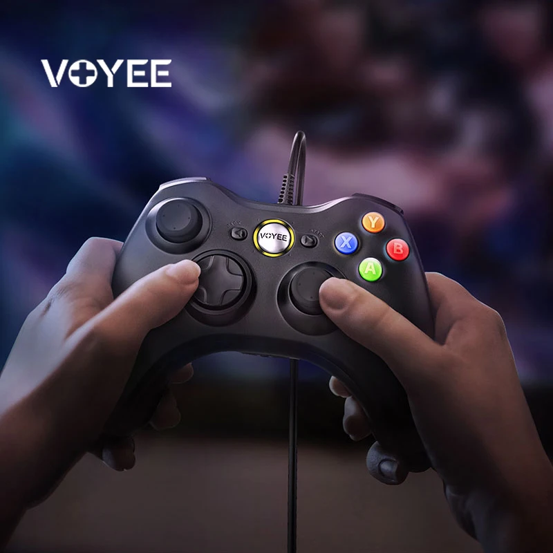 Проводной USB геймпад VOYEE для Xbox 360 контроллер Dualshock игровой джойстик Windows 10 8 7 ПК