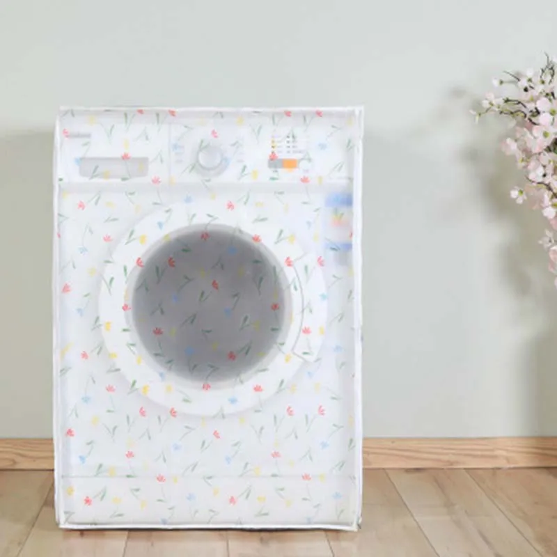 60*55*82cm PEVA Sunscreen Dust Proof Cover Washing Machine Cover Waterproof Case Wash Machine Protective Dust Jacket Front Open