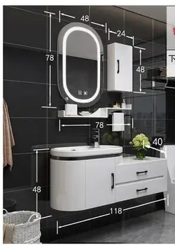 

Bathroom smart bathroom cabinet combination modern simple small apartment washbasin wash basin vanity toilet set