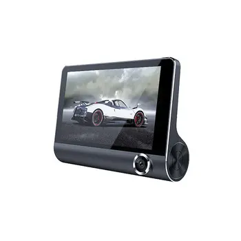

4'' HD 1080P 3 Lens Car DVR Rearview Reversing Camera Dash Cam Video Recorder 24 H Parking Monitor Gravity Sensor New