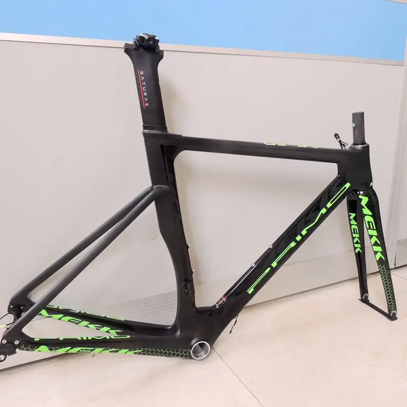 MEKK ロードバイクフレーム超軽量カーボンファイバーフルカーボンフォーク円錐チューブインナーワイヤフレーム送信ボウル