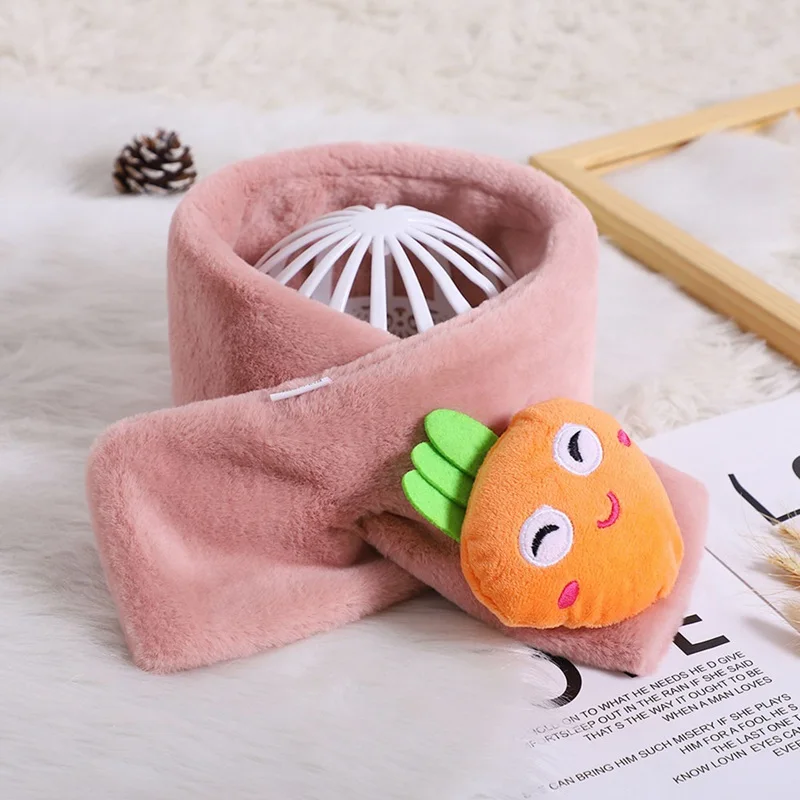 Autumn Winter Cartoon Kids Scarves Carrot Strawberry Child Scarf Lovely Neckerchief Clothes Accessories Christmas 80cm*12cm