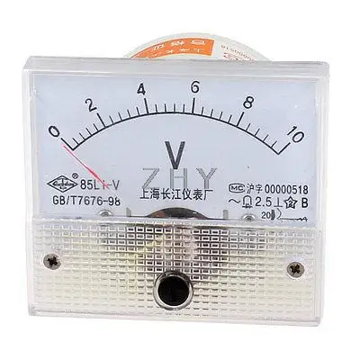 

85L1 AC 0-10V Rectangle Analog Panel Volt Meter Voltmeter Gauge