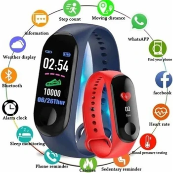 

Fashion Smart Wristband Bracelet Watch Bluetooth Heart Rate Monitor Blood Pressure Fitness Tracker