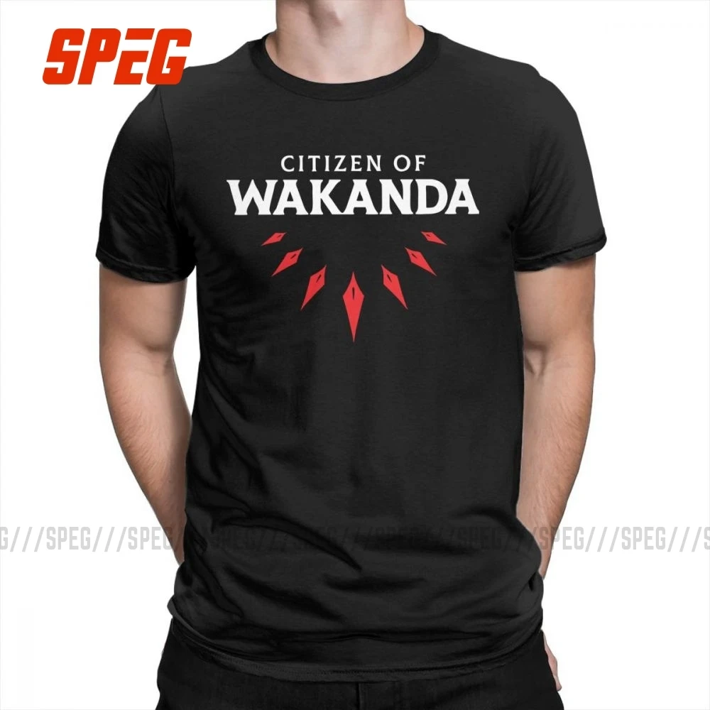 Man's Citizen Of Wakanda Kingdom Superhero Nerd Hero Geek T-Shirt Awesome Crew Neck Short Sleeves Tops Cotton Tee Shirt T Shirts |