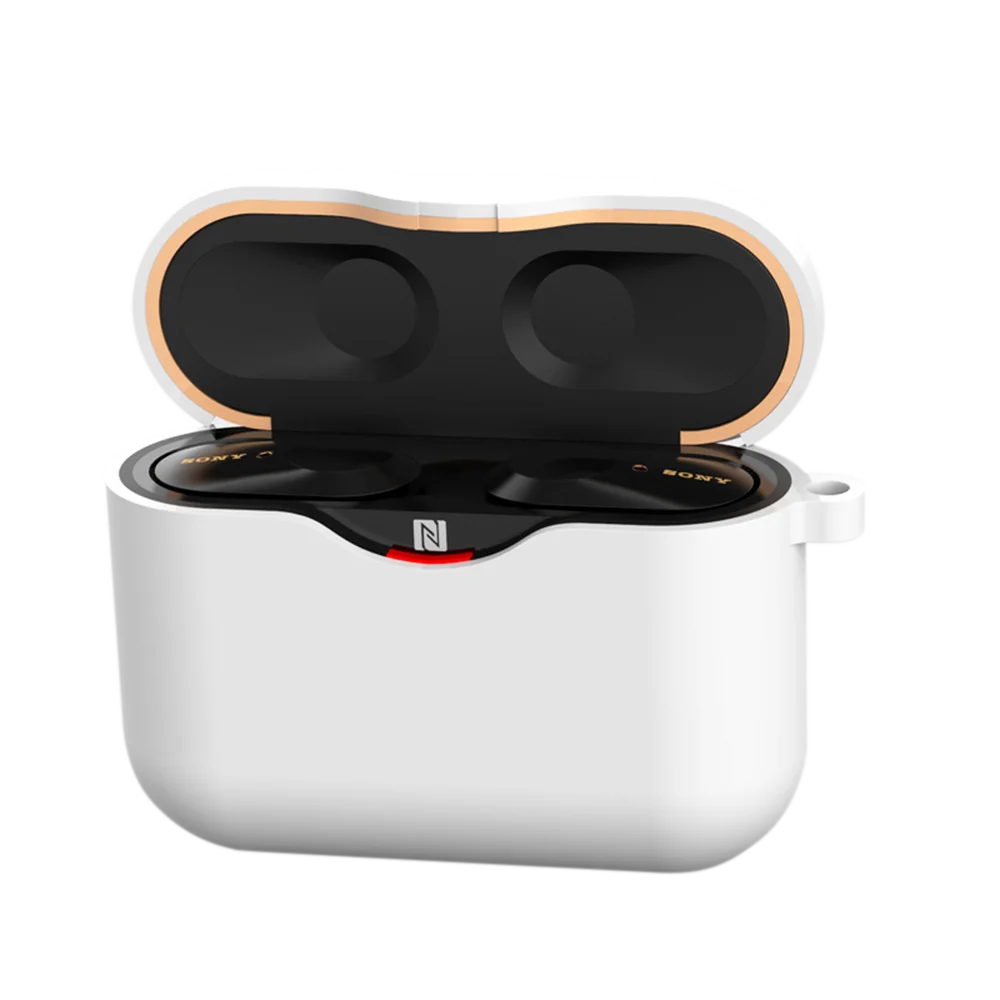 white 1 комплект, защита для наушников для sony WF-1000XM3, силиконовый чехол, беспроводная Bluetooth гарнитура, чехол для sony 1000 XM3, мягкий ТПУ чехол - Цвет: white