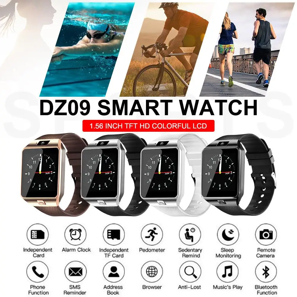 Многофункциональный шагомер электронные Bluetooth Смарт часы шаг цифровой счетчик монитор сна наручные часы для DZ09 здоровья браслет