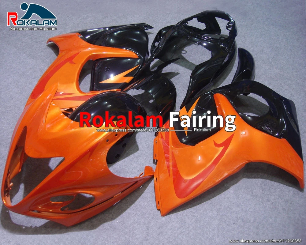 

Обтекатель для Suzuki Hayabusa GSXR1300 2008 2016 GSX-R1300 08 09 10 11 12 14 15 16, черный и оранжевый корпус автовелосипеда (литье под давлением)
